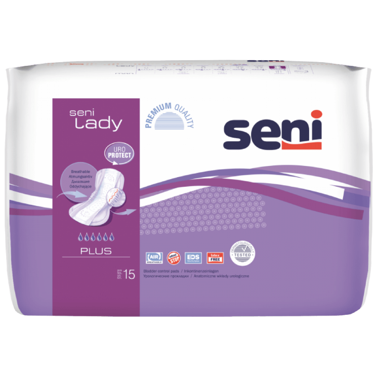 SENI LADY Урологические прокладки для женщин, Plus,15шт., SE-095-PL15-RU5