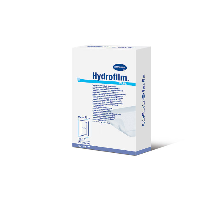 Hartmann Hydrofilm® plus, 685775. Пленочная повязка с впитывающей прокладкой, 9 x 15 см, 25 шт.