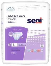 SUPER SENI PLUS Подгузники для взрослых Large, 30 шт., SE-094-LA30-2RU