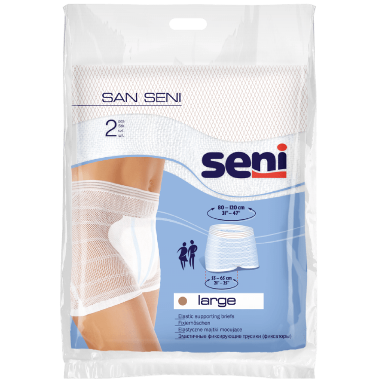 SAN SENI Эластичные фиксирующие трусики Large, 2шт., SE-092-LA02-004