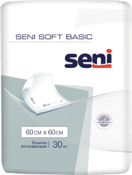 SENI SOFT BASIC Пеленки гигиенические, 60 x 60 см, 30 шт., SE-091-B030-J02