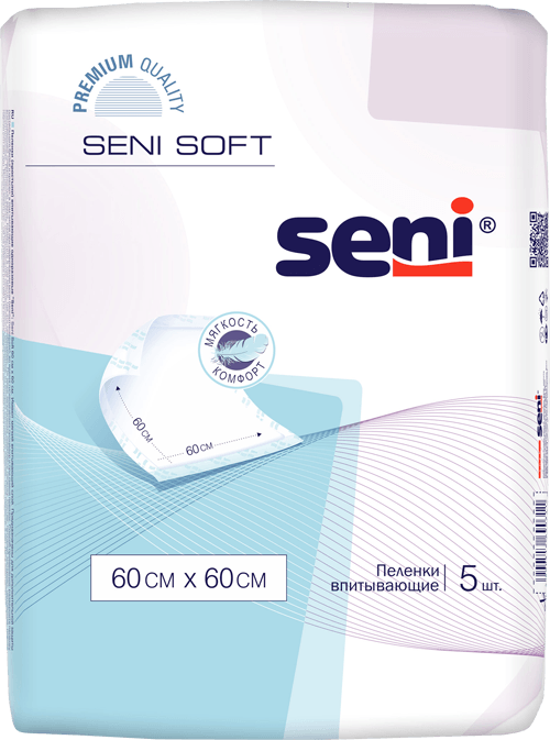 SENI SOFT Пеленки гигиенические, 60 x 60 см, 5 шт., SE-091-S005-J02