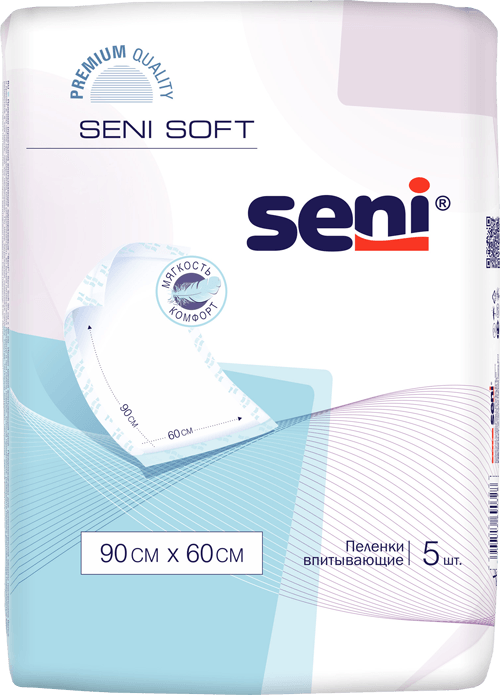 SENI SOFT Пеленки гигиенические, 90 x 60 см, 5 шт., SE-091-S005-J03