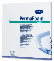PermaFoam® comfort, 409410. Губчатая повязка с клеящимся рантом для фиксации, 10 x 20 см, 5 шт.