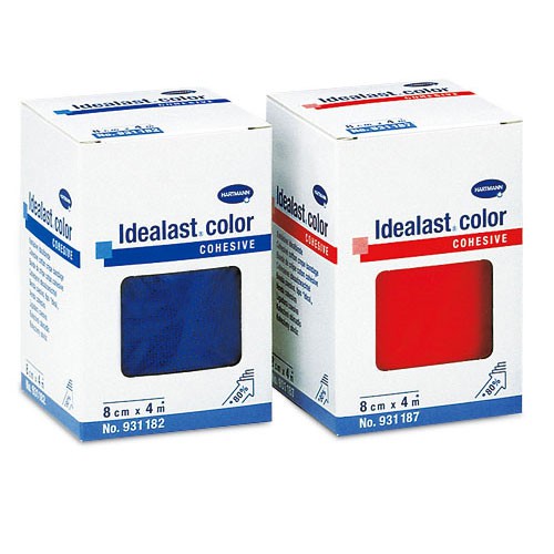 Hartmann Idealast®-haft, 931091. Среднерастяжимый эластичный когезивный бинт, синий, 6 см х 4 м.