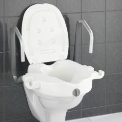 Сидение для унитаза "WEIDE" пластик, съемные подлокотники, LY-2016B-12