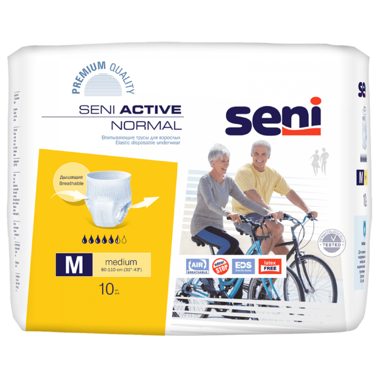 SENI ACTIVE Normal Впитывающие трусы Medium, 10шт., SE-096-ME10-RU0
